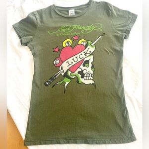 ED HARDY BY CHRISTIAN AUDIGIER LUCK SKULL T-Shirt
